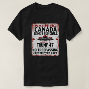 Camiseta Canadá não é para venda - Sinal restrito da área 5