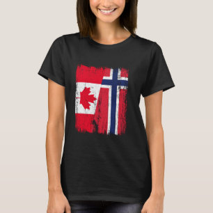 Camiseta Canadá Noruega Meia Bandeira Canadense Norueguês A