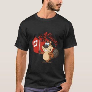 Camiseta Canadá Oferece Bandeira de Groundhog Canadense