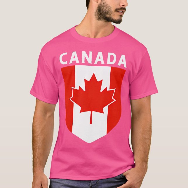 Camiseta Canadá Oferece Roupa Maple Leaf Flag Camp Canadens (Frente)