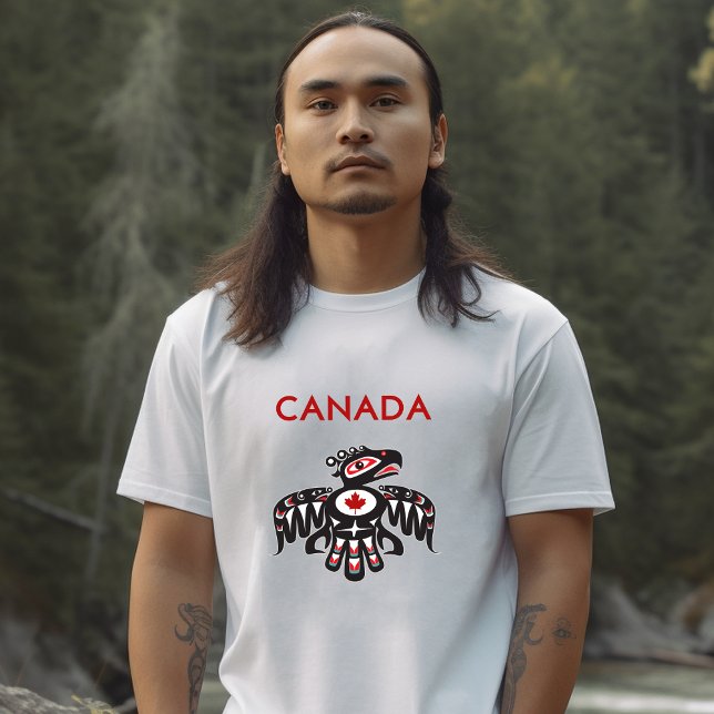 Camiseta Canadá Pacífico Noroeste do Haida - Cor-de-luz (Criador carregado)