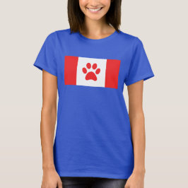 Camiseta Canada Paw Flag - Funny Canadian Flag