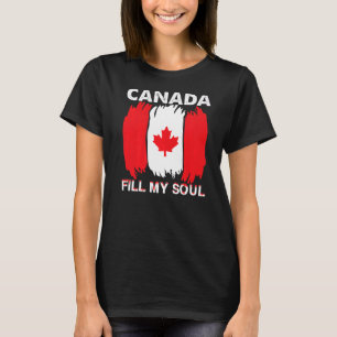Camiseta Canadá Preencher minha Alma do Canadá, mapear folh