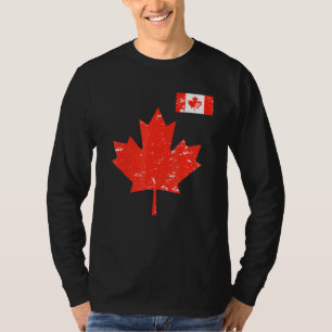 Camiseta Canada Pride Canadian Maple Leaf E Flag Vintage