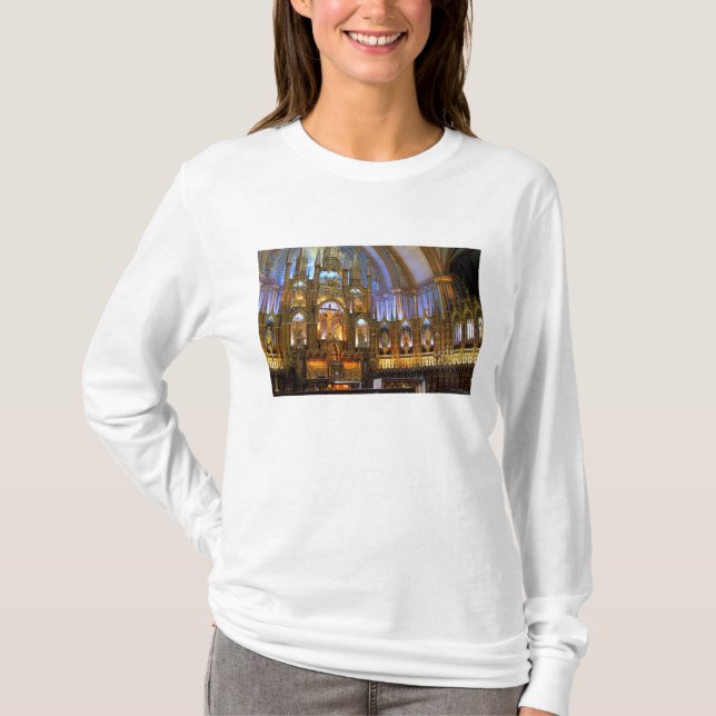 Camiseta Canadá, Quebec, Montreal. Interior de Notre (Frente)