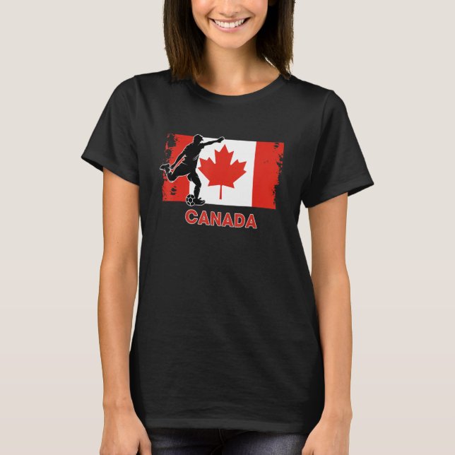 Camiseta Canada Soccer Fan  2022 National Football Team Fla (Frente)