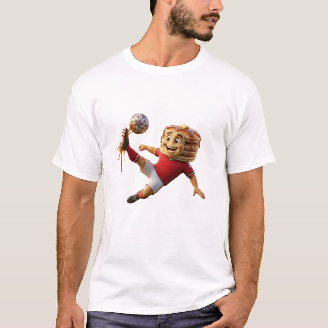 Camiseta Canada Soccer Pancake Mascot - Funny Maple Syrup  (Frente)