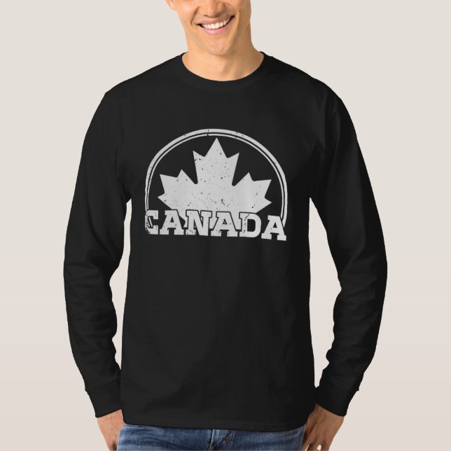 Camiseta Canada USA America Hockey Canadian Maple Leaf  1 (Frente)