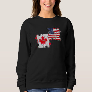 Camiseta Canada Usa Love Roots Canada American Flag