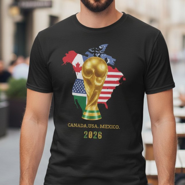Camiseta Canada USA Mexico Soccer Fan  (FIFA World Cup 2026 Shirt | USA Canada Mexico Soccer Tee | Football Fan Gift | North America 2026)