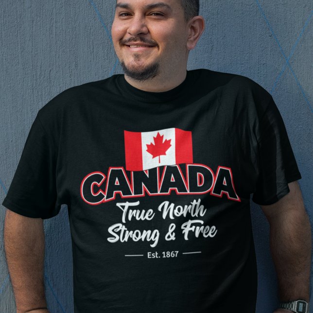 Camiseta "Canadá verdadeiro norte forte e livre leste. 1867 (Criador carregado)