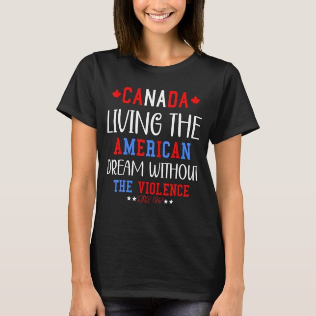 Camiseta Canadá Vivendo o sonho americano (Frente)