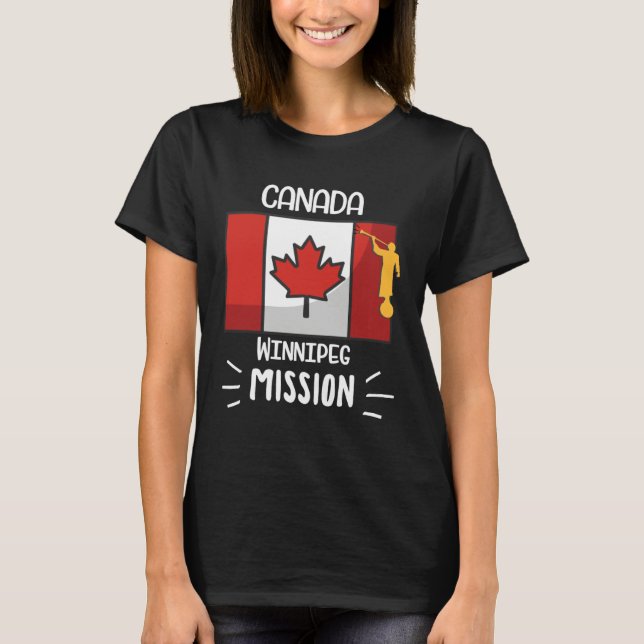 Camiseta Canada Winnipeg Mormon LDS Mission Missionary (Frente)