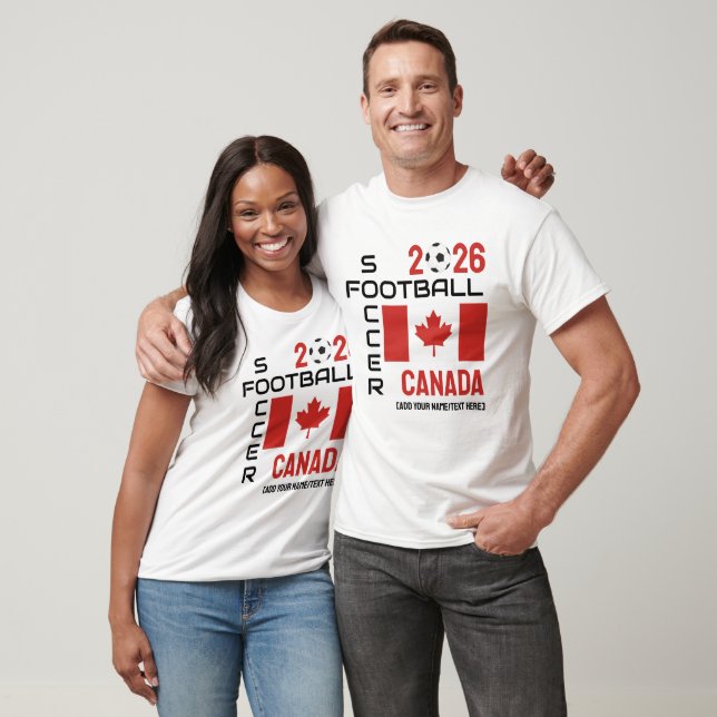 Camiseta CANADÁ World Football Custom Name 2026 QUALQUER AN (Unissex)