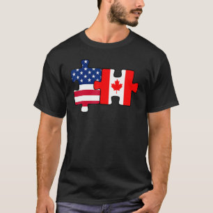 Camiseta Canadense Bandeira Canadá Homens Mulheres