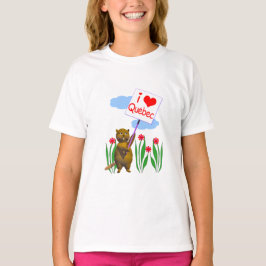 Camiseta Canadense Beaver Loves Quebec
