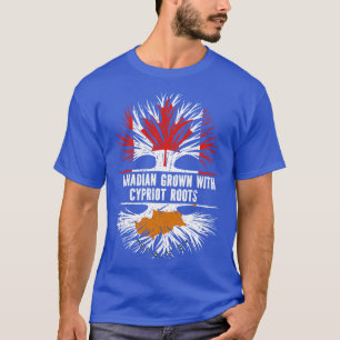 Camiseta Canadense Cresceu com Bandeira Cipriota do Canadá