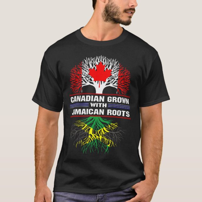 Camiseta Canadense cresceu com raízes jamaicanas (Frente)