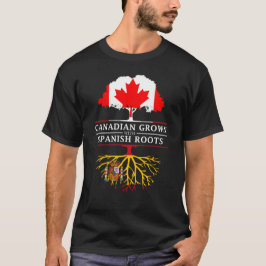 Camiseta Canadense crescido com design da espanha   das