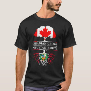 Camiseta Canadense crescido com design de Peru das raizes