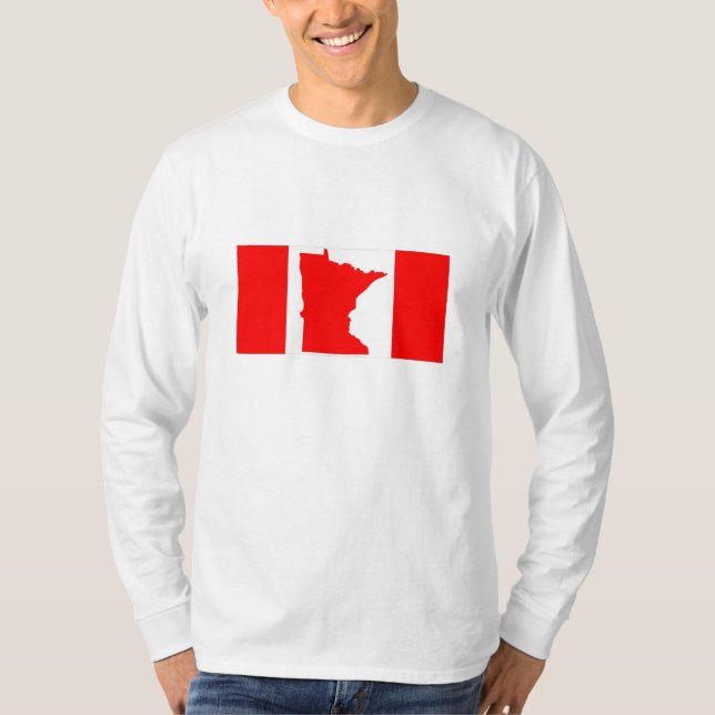 Camiseta canadense da bandeira de Minnesota (Frente)