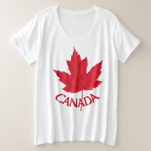 Camiseta canadense de tamanho mais feminino Canad