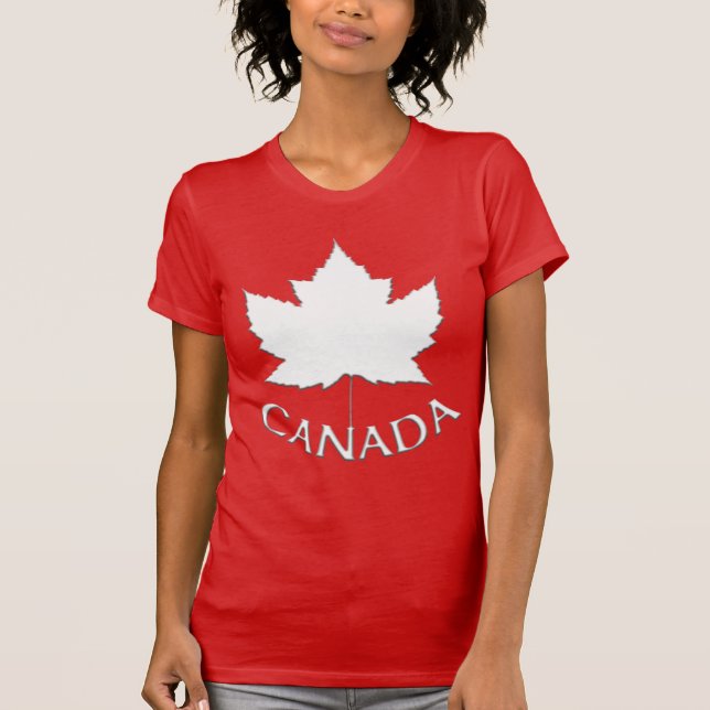 Camiseta canadense de tamanho mais feminino Canadá (Frente)