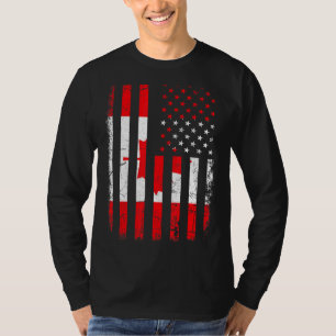 Camiseta Canadense Flag Canadense Roots Canada Ameri