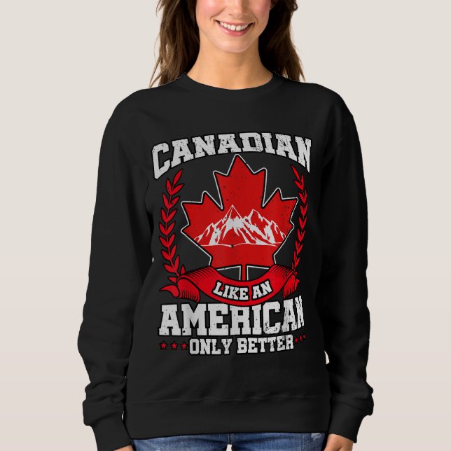 Camiseta Canadense Flag Maple Leaf USA American (Frente)