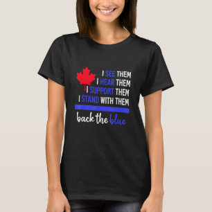 Camiseta Canadense Flag Vintage Canadá - Apoio Policial Pat