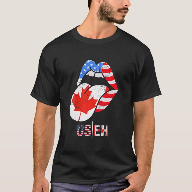 Camiseta Canadense Flag Women Men Kids Mapeia Folha do Cana (Frente)