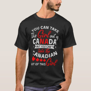 Camiseta Canadense Girl Maple Leaf Canada 1
