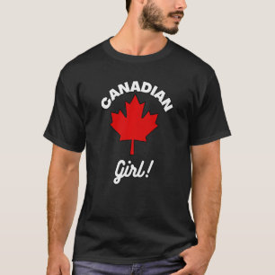 Camiseta Canadense Girl Maple Leaf Country Flag Canadá