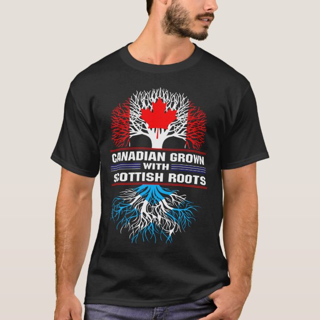 Camiseta Canadense Grown com Raízes Escocesas (Frente)