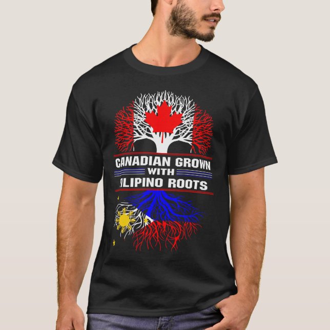 Camiseta Canadense Grown com Raízes Filipinas (Frente)