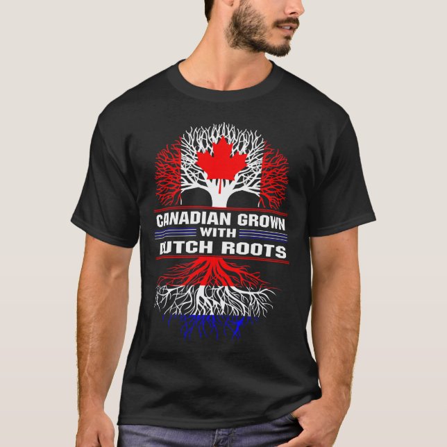Camiseta Canadense Grown com Raízes Holandesas (Frente)