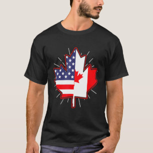 Camiseta Canadense Mapebook Leaf Usa Flag Canada Day For Me