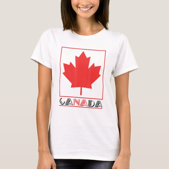 Camiseta Canadense Maple Leaf Country Canadá (Frente)