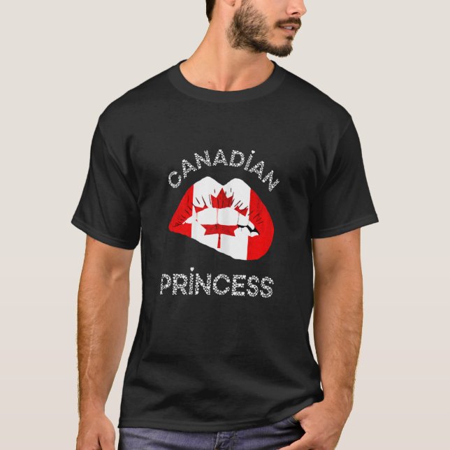 Camiseta Canadense Princess Maple Leaf Canadian Flag Ca (Frente)