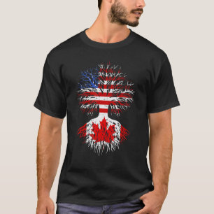 Camiseta Canadense Raízes Americanas Cultivam o Canadá Band