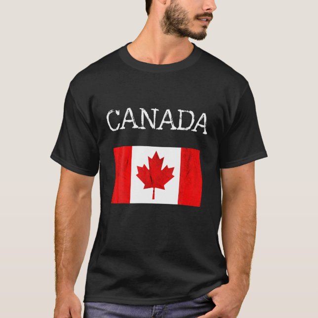 Camiseta Canadense Roots Canada Mapeia Folha Orgulho Canade (Frente)