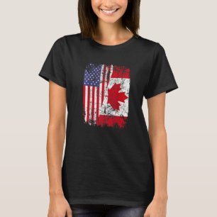 Camiseta Canadense Roots Half American Flag Canadá