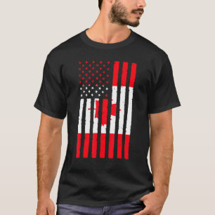 Camiseta Canadense Roots Usa Flag Heritage Half Canada Amer