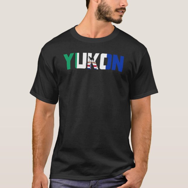 Camiseta Canadense Yukon Territory Flag Proud Canada Rouco  (Frente)