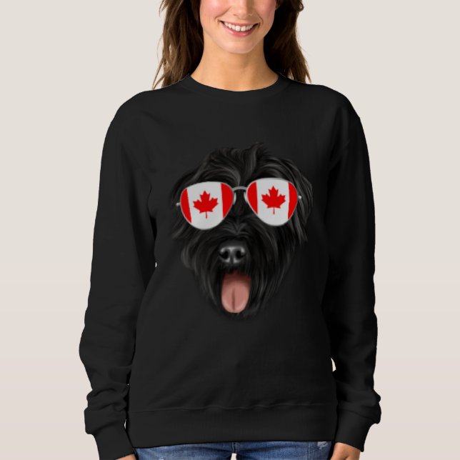 Camiseta Canadian Flag Bouvier des Flandres Dog Canada Pock (Frente)