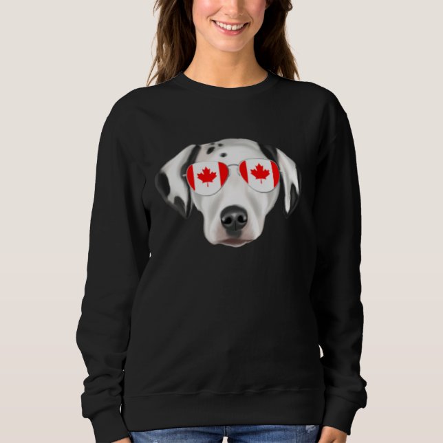 Camiseta Canadian Flag Dalmatian Dog Canada Pocket (Frente)