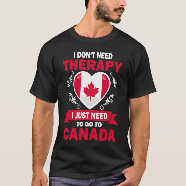 Camiseta Canadian Flag Vacation  Therapy Funny Canada (Frente)
