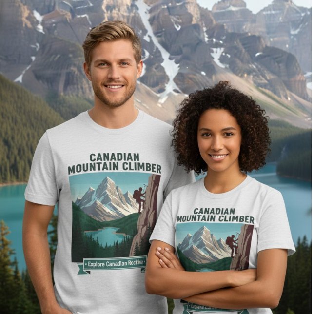 Camiseta Canadian Rockies Climber Explore Mountain Adventur (Criador carregado)