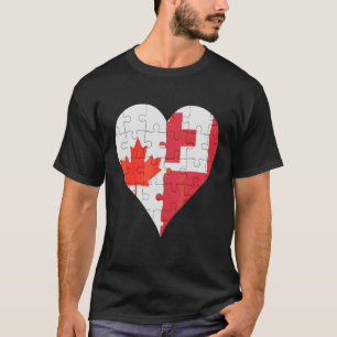 Camiseta Canadian Togan Flag Heart