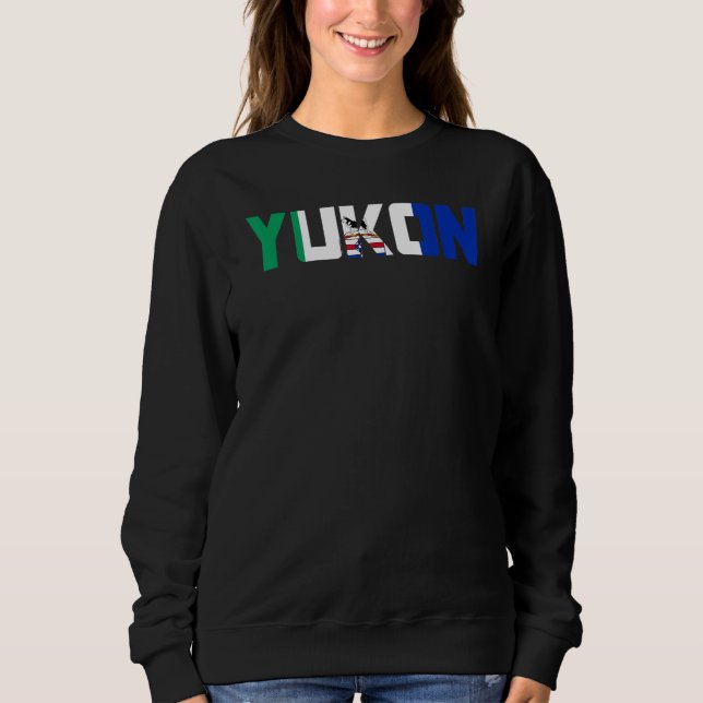 Camiseta Canadian Yukon Territory Flag Proud Canada Husky S (Frente)